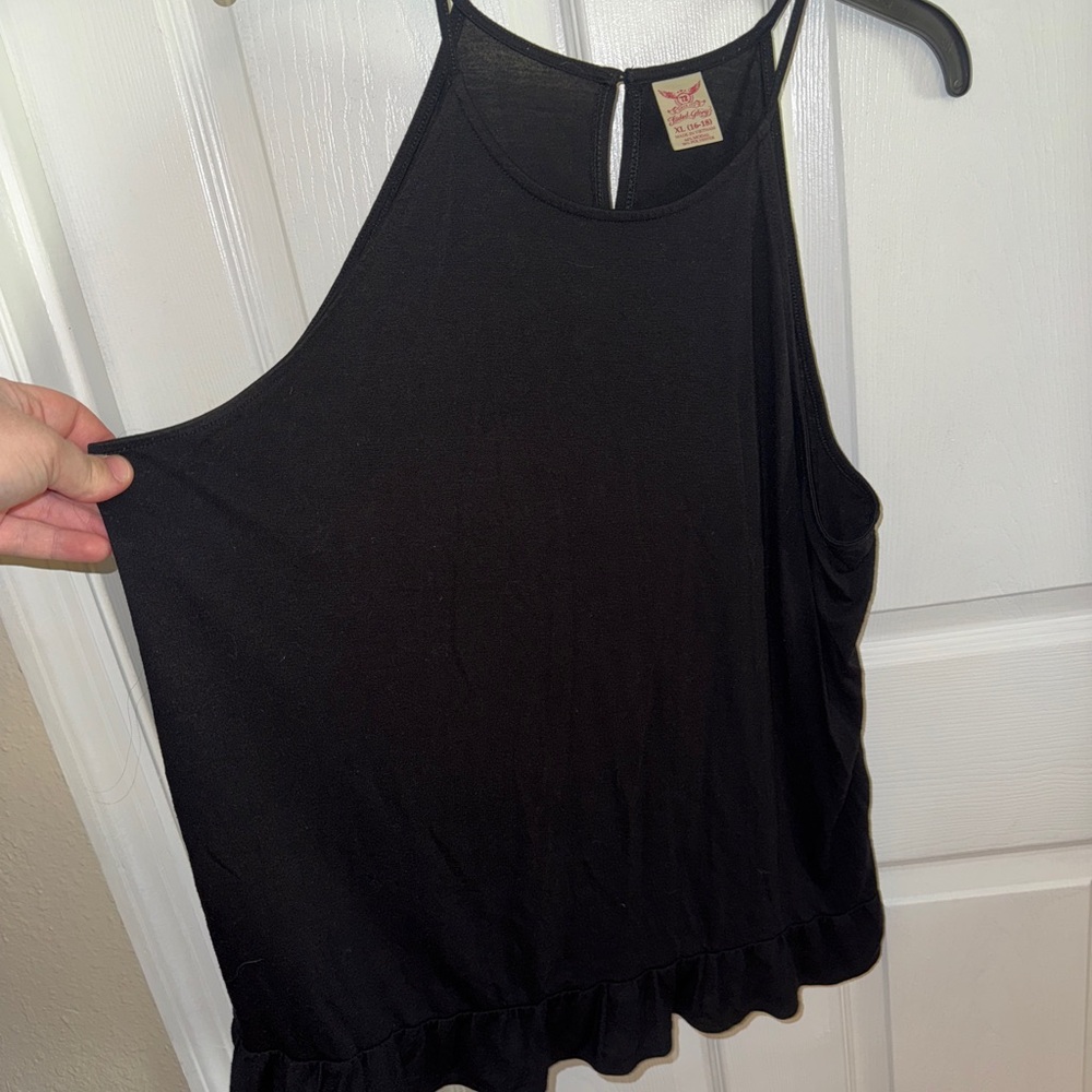 Faded Glory Black Asymmetrical Sleeveless Camisole